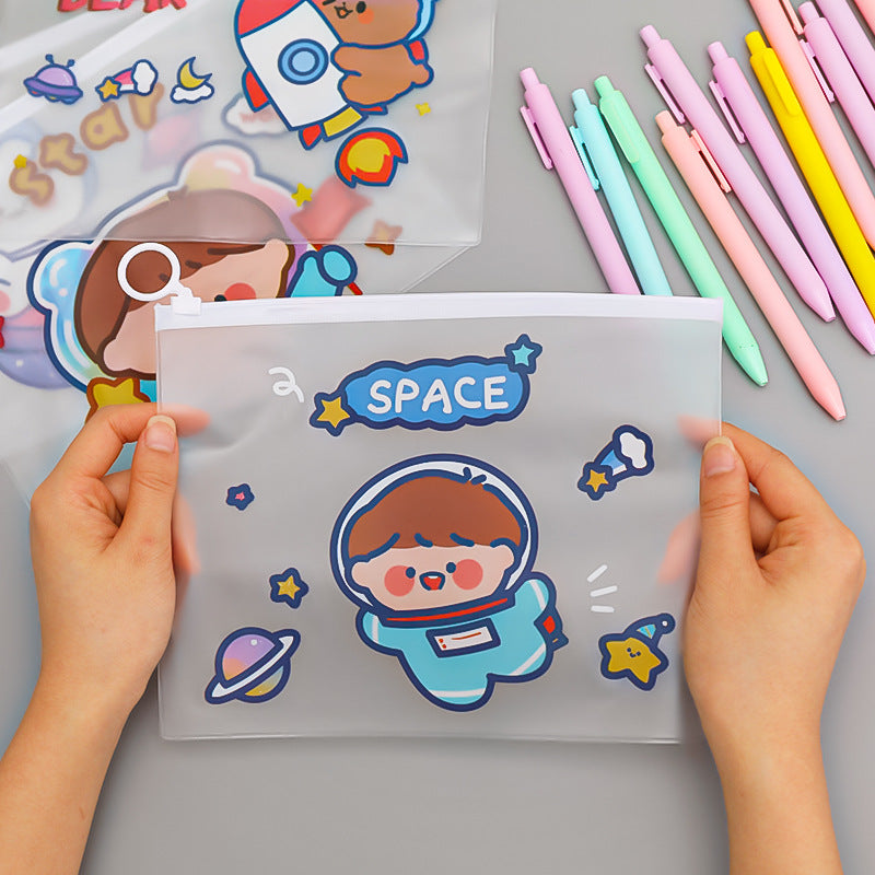 Wholesale Astronaut Zipper PVC Document Bag